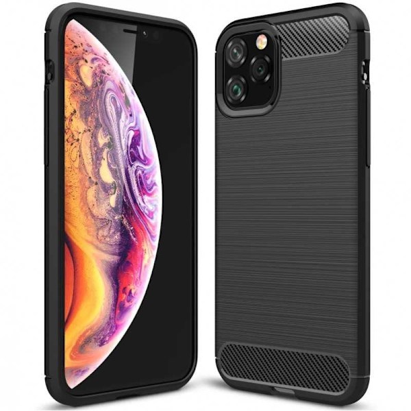 iPhone 11 Pro Iskunkestävä SlimCarbon-kuori Black