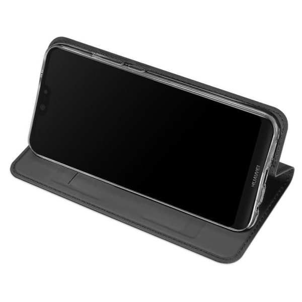Huawei P20 Lite Flip Case Skin Pro korttilokerolla Black