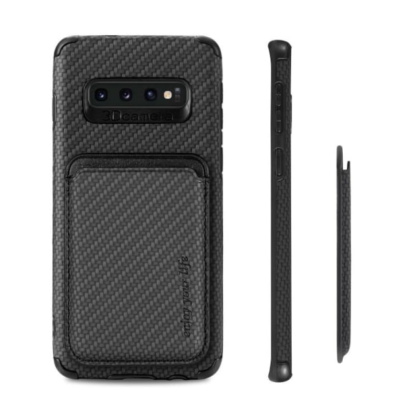 Samsung S10 Stødsikkert etui med magnetkortholder Magsafe RFID Black