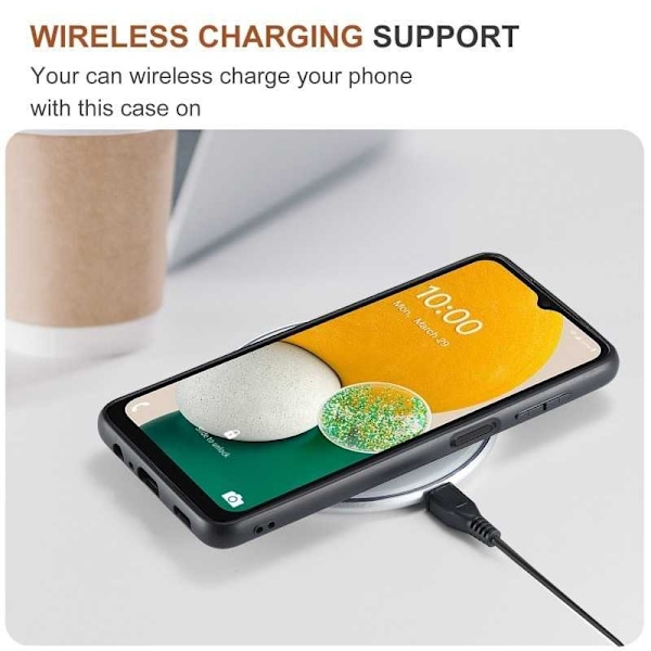 8-FACK Samsung A34 5G Stöttåligt Skal med Magnetisk Korthållare DG.MING Detach Svart