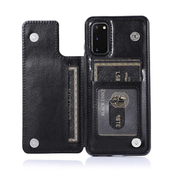 Samsung S20 Plus iskunkestävä kotelo, 3-taskuinen Flippr V2 Black