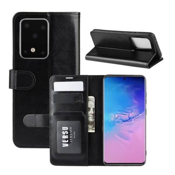 Samsung Galaxy S20 Ultra Wallet Case PU-nahkainen 4-tasku Black