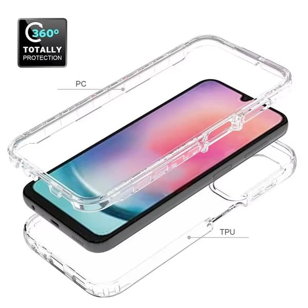 Samsung A24 Heltäckande Premium 3D Skal 3in1 ThreeSixty Clear