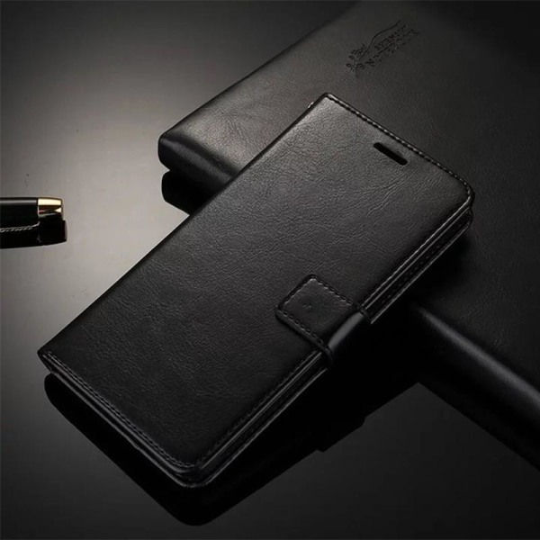 OnePlus 8 Pro lommebokveske PU skinn 4-LOMMER Svart Black