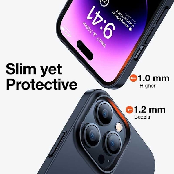 Ultratunt Lätt Mattsvart Skal iPhone 15/14/13/12/11/XS/XR/8/7 Black iPhone 7 Plus / 8 Plus