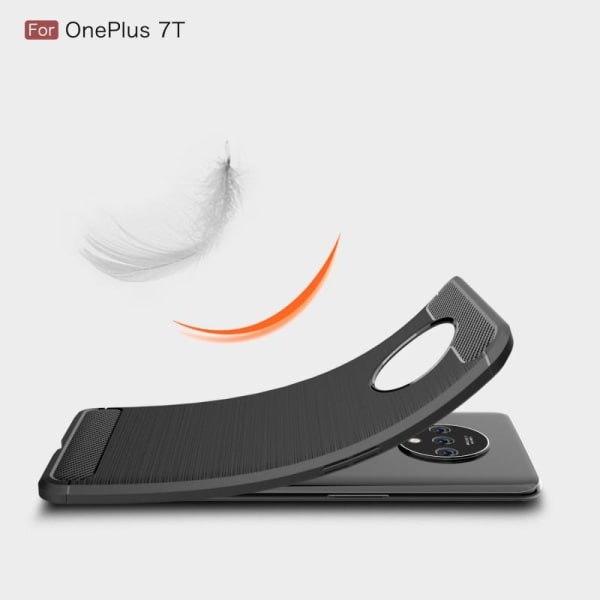 OnePlus 7T Iskunkestävä SlimCarbon-kuori Black
