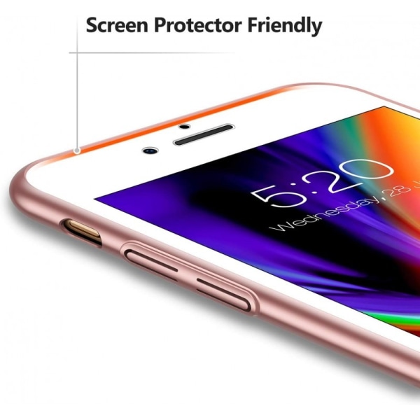 iPhone 7 Plus / 8 Plus Ultratynn gummibelagt Cover Basic V2 Pink gold