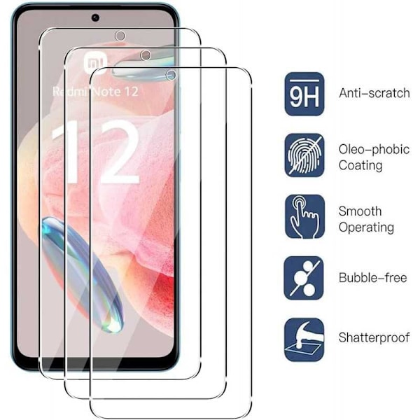 Xiaomi Redmi Note 12 4G Karkaistu lasi 0,26mm 2,5D 9H