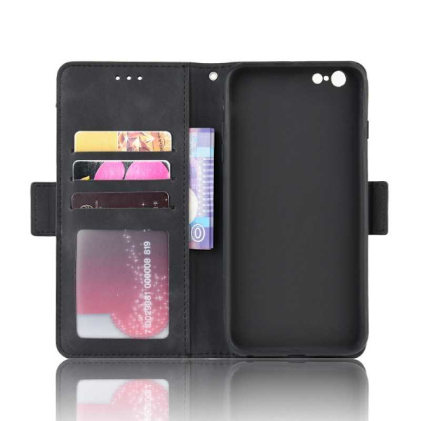 iPhone 6/6S Pung-etui PU-læder 6-LOMMES Winston V3 Black