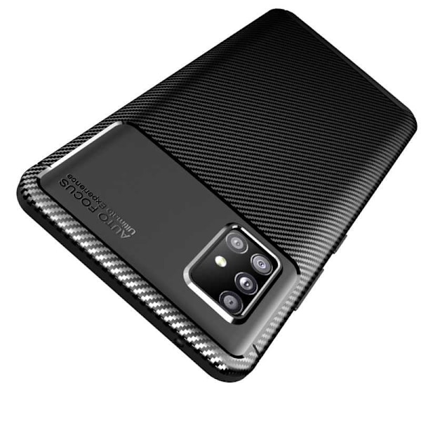 Samsung A41 Stöttåligt Slimmat Skal FullCarbon V4 Svart