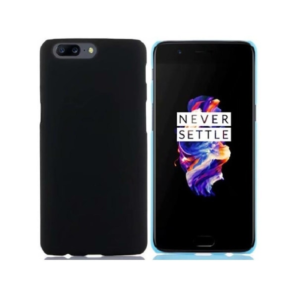 OnePlus 5 Ultra tyndt gummibelagt mat sort cover Svart