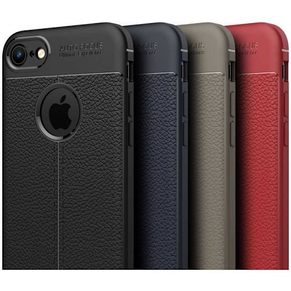 iPhone 7 Iskunkestävä ja iskuja vaimentava nahkatakki Svart