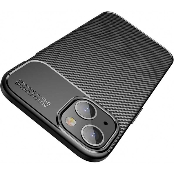 iPhone 15 Stöttåligt Slimmat Skal FullCarbon V4 Svart