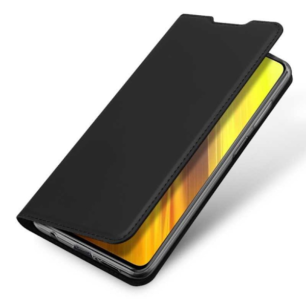 Xiaomi Poco X3 NFC Flip Case Skin Pro med kortrum Black