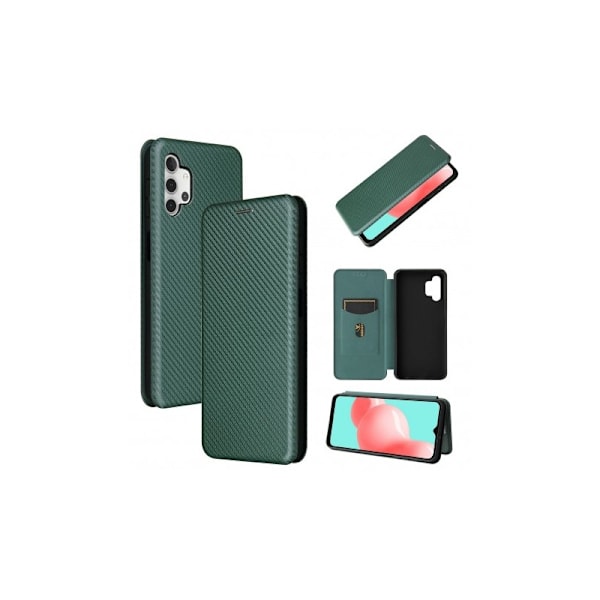 Samsung A33 5G Flip Case Kortrum CarbonDreams Grön
