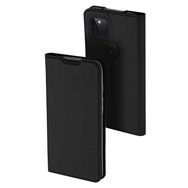 Google Pixel 4a 4G / LTE Flip Case Smooth -korttipaikka Black