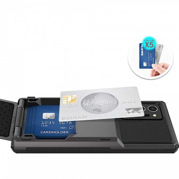 Samsung Note 20 stødsikkert cover med ugyldigt kortrum Black