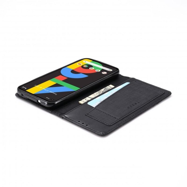 Google Pixel 4a 5G Elegant PU-lærveske med RFID-blokk Black