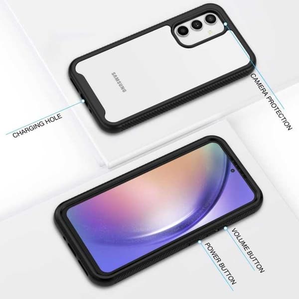 Samsung A14 5G/4G Heltäckande Premium 3D Skal ThreeSixty Transparent