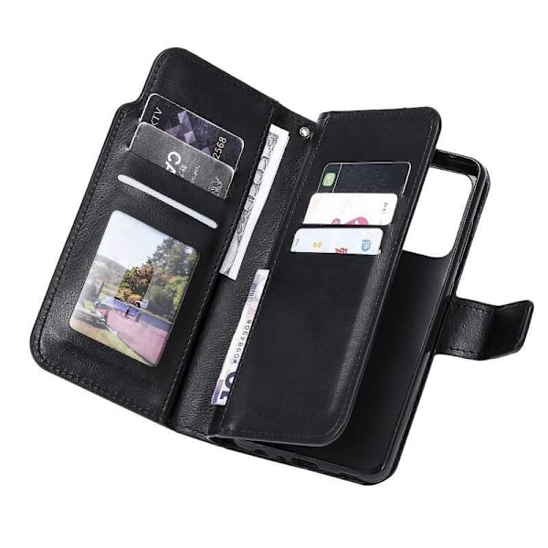 Samsung A53 5G praktisk pung-etui med 12-bakker Array V4 Black