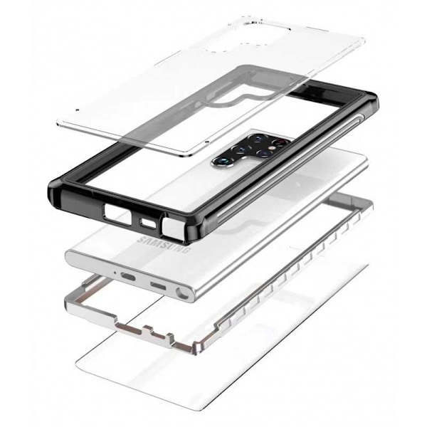 Samsung S22 Ultra Full Coverage Premium 3D-etui ThreeSixty Transparent