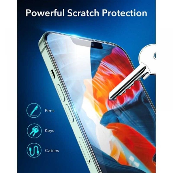 2-pakke iPhone 13/13 Pro ESR 9H buet glas Transparent