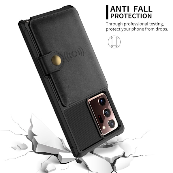 Samsung Note 20 Ultra Stöttåligt Premium Skal 4-FACK Solid V3 Svart