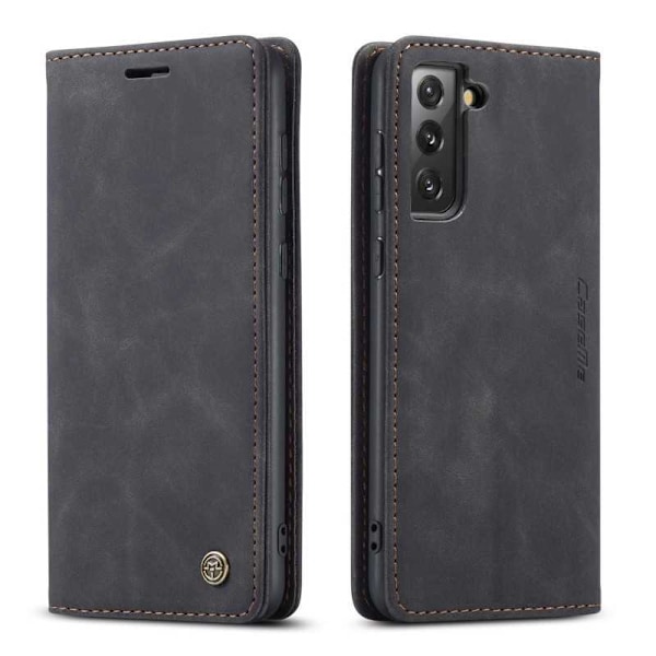 Samsung S21 Plus Exklusivt Elegant Flipfodral CaseMe 3-FACK Svart