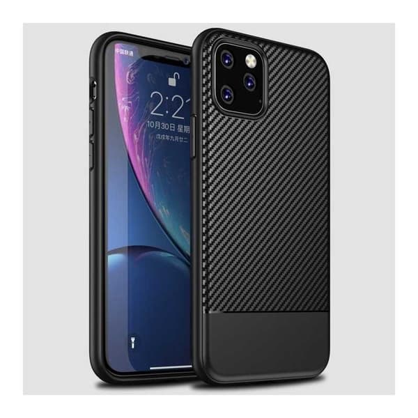 iPhone 12 Pro Max Stöttåligt Mobilskal FullCarbon Svart