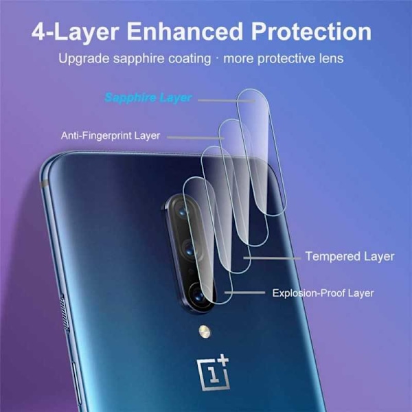 2-PACK OnePlus 7T Pro -kamera joustava lasi 0,26 mm 2,5D 9H Black