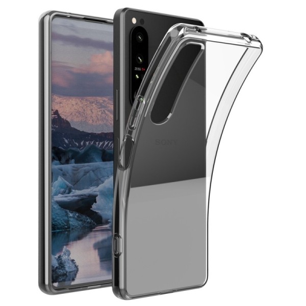 Xperia 1 IV iskuja vaimentava silikonikotelo Simple Transparent