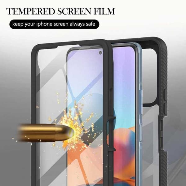 Redmi Note 10 Pro 4G Heltäckande Premium 3D Skal ThreeSixty Black