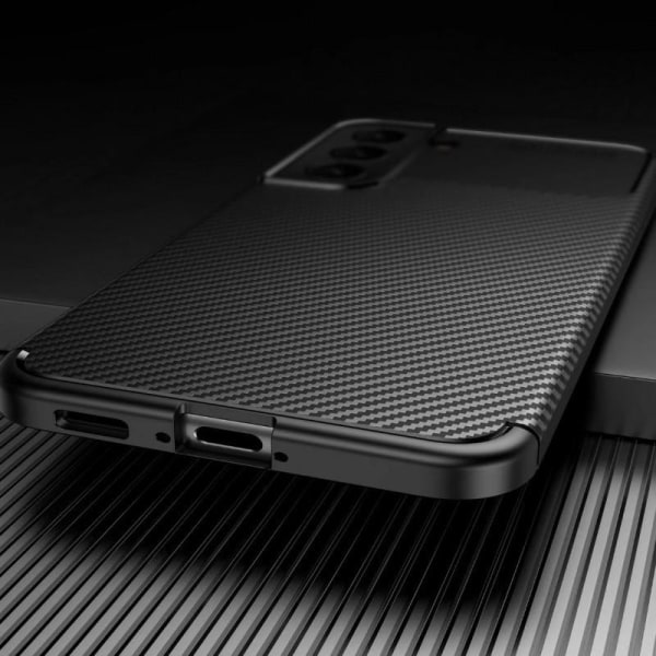 Samsung Galaxy S21 FE Stöttåligt Slimmat Skal FullCarbon V4 Svart