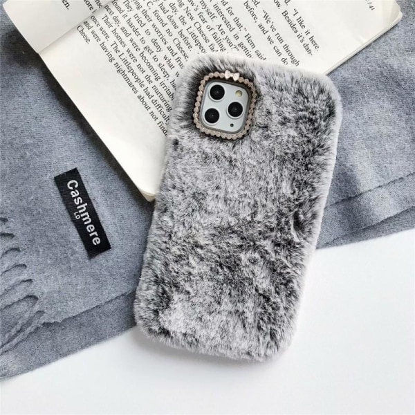 iPhone 12 Mini Cuddly & Fluffy Cover Black