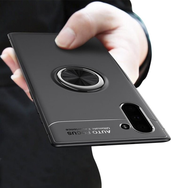 Samsung Note 10 Käytännöllinen iskunkestävä kotelo rengaspidikke Black