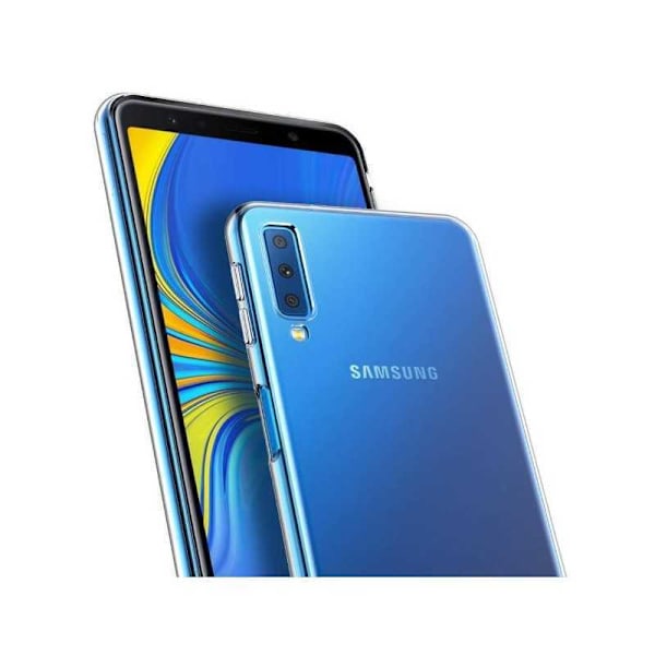 Samsung A7 2018 Stöttåligt Genomskinligt Skal Simple Transparent