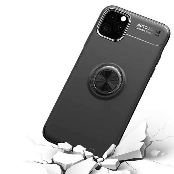 iPhone 12 Mini Praktisk Stöttåligt Skal med Ringhållare V3 Svart