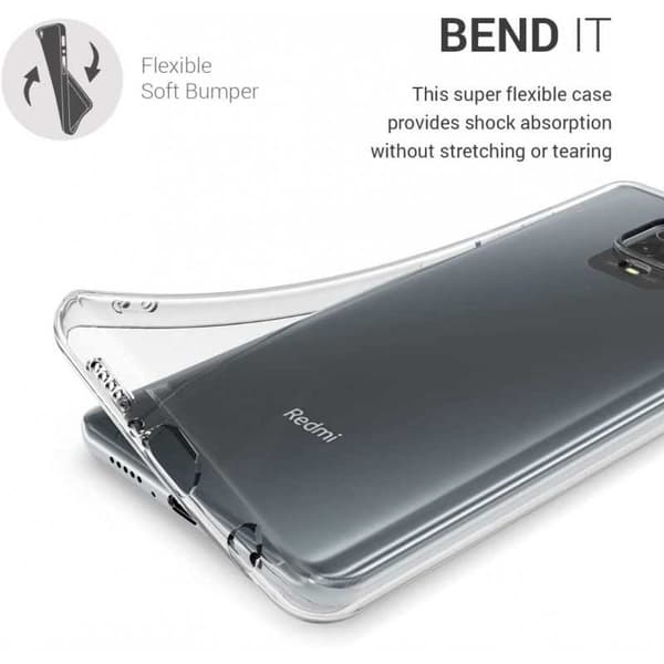 Redmi Note 9S & 9 Pro iskuja vaimentava pehmeä kansi Simple Transparent