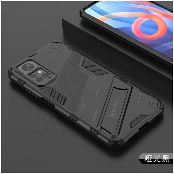 Xiaomi Redmi Note 11 / 11S Stöttåligt Skal med Kickstand ThinArmor V2 Svart