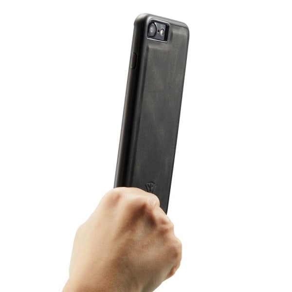 iPhone 7 stødsikkert cover med magnetisk kortholder JeeHood Black