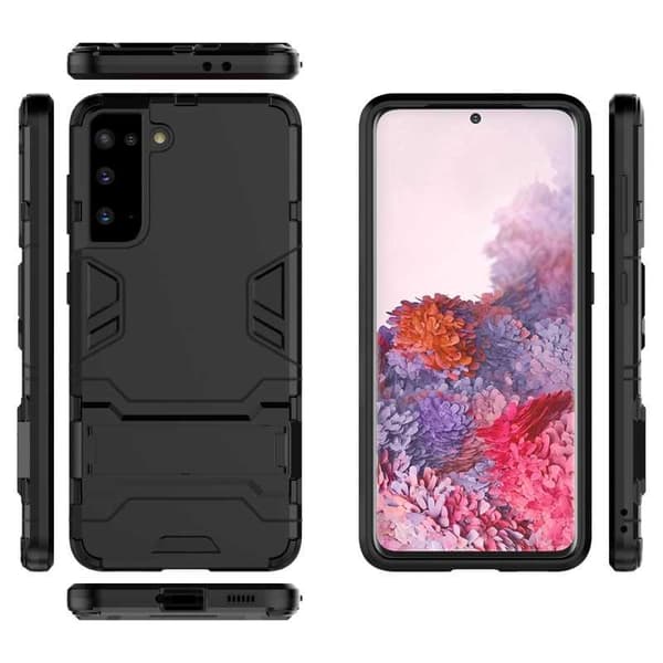 Samsung S21 Iskunkestävä kotelo jalustalla ThinArmor Black