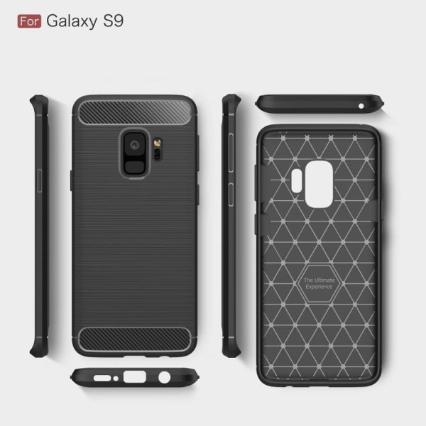 Samsung S9 Plus Iskunkestävä Iskunvaimennuskuori SlimCarbon Black