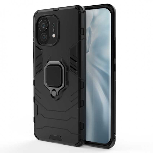Xiaomi Mi 11 iskunkestävä kotelo ThinArmor sormustelineellä Black