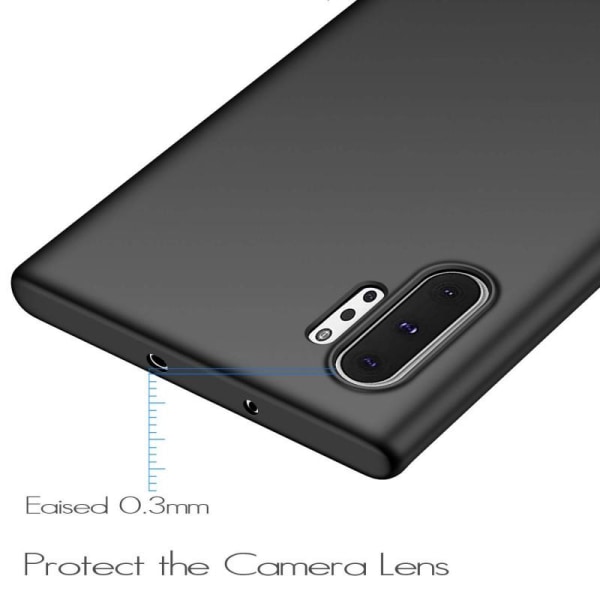 Samsung Note 10 Plus Ultra-tynn gummibelagt Matt Black Cover Bas Black