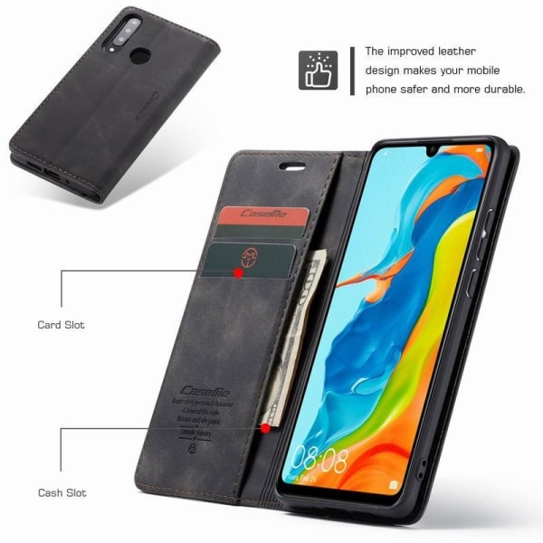 Huawei P30 Lite Exclusive & Elegant Flip Case CaseMe 3-FACK Black