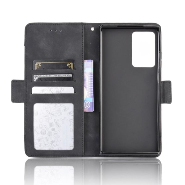 Samsung Note 20 Lommebokveske PU-lær 6-LOMMER Winston V3 Black