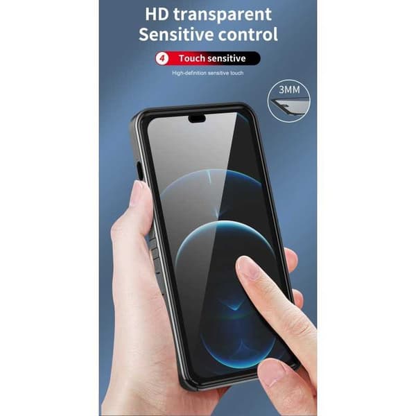 iPhone 13 Pro:n kattava Premium 3D -kotelo ThreeSixty CamShield Black