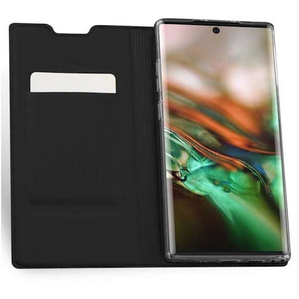 Samsung Note 10 Plus Flipfodral Skin Pro med Kortfack Svart