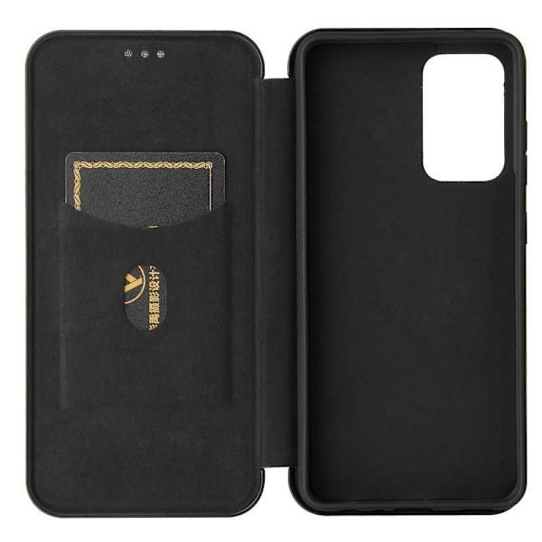 Samsung A13 4G Flip Case Kortrum CarbonDreams Svart