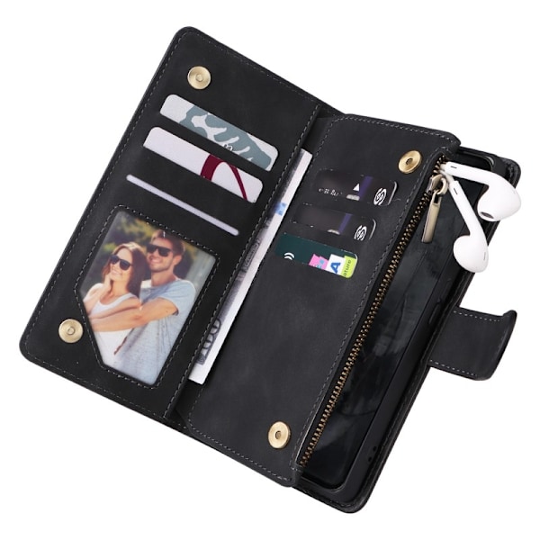 OnePlus 9 Pro Multifunktionellt Plånboksfodral Zipper 8-Fack